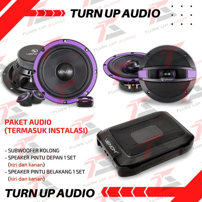 [Baru] Paket Audio Mobil Venom Sub Kolong Vx6.8Pb Speaker Pintu Venom Vertigo Terbatas