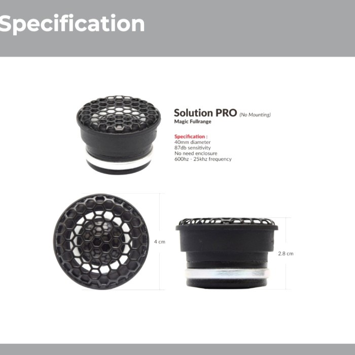 [Baru] Tweeter Solution Pro Magic Fullrange No Mounting Cello Tweeter Limited