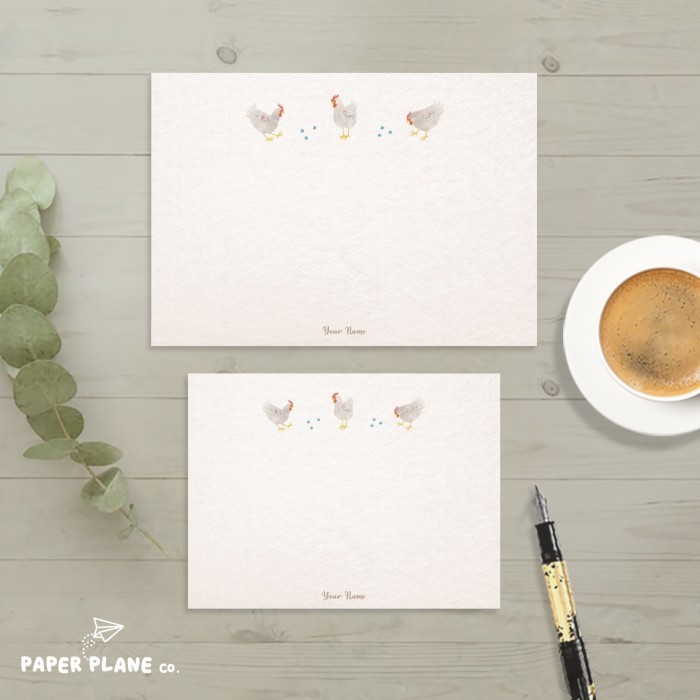 

Paket Kartu Amplop Ucapan Kosong Premium "Ayam Petok