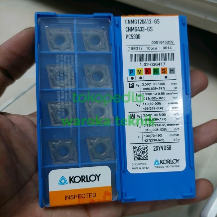 ✨Baru Insert Cnmg 12 04 12 Original Merk Korloy Baru..Cnmg 120412 Terbaru