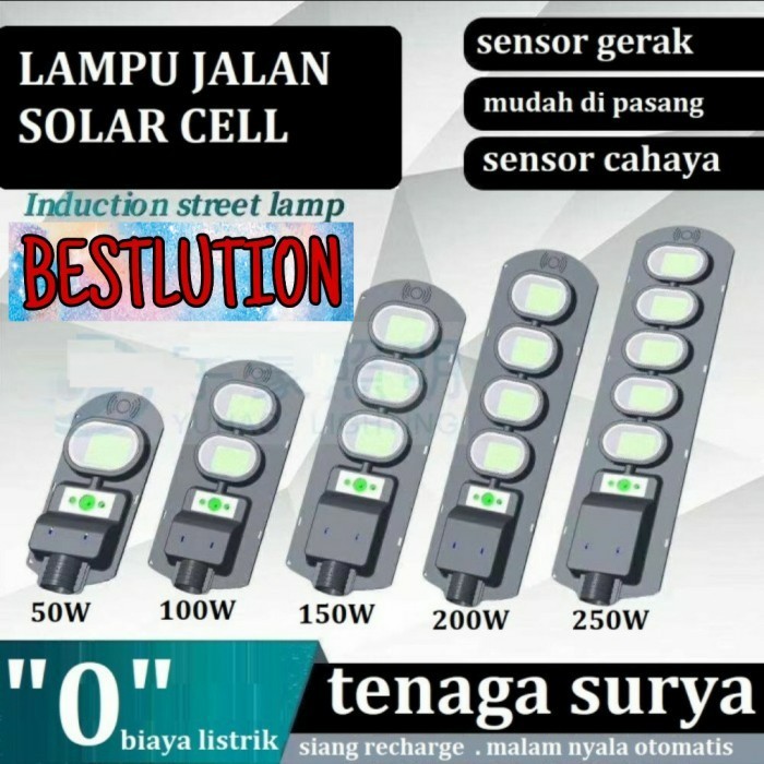 ✨COD Lampu Jalan Solar Cell 100Watt / Pju Tenaga Surya 100 Watt / Lampu Led Berkualitas