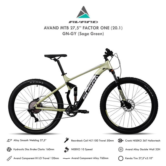 Terbaru Sepeda Mtb 27.5 Inch Avand Factor One 10 Speed Full Suspension Promo Terlaris