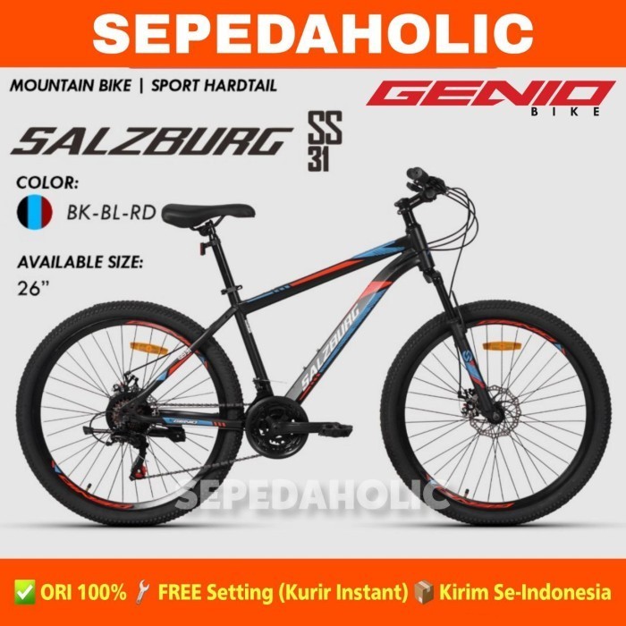 Terbaru Sepeda Gunung Mtb Genio Salzburg Ss 31 Ukuran 26 Inch 21 Speed Promo Terlaris
