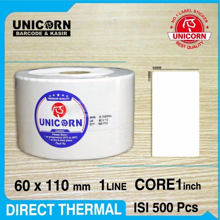

Stiker Barcode Label Thermal - 60X110 Mm 60X110Mm 60 X 110 Mm 6X11 Cm