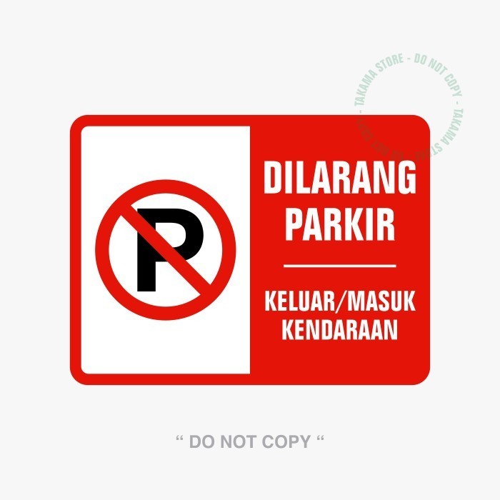 

Rambu Sign Signage Dilarang Parkir 30 X 40 Cm Plat Alumunium