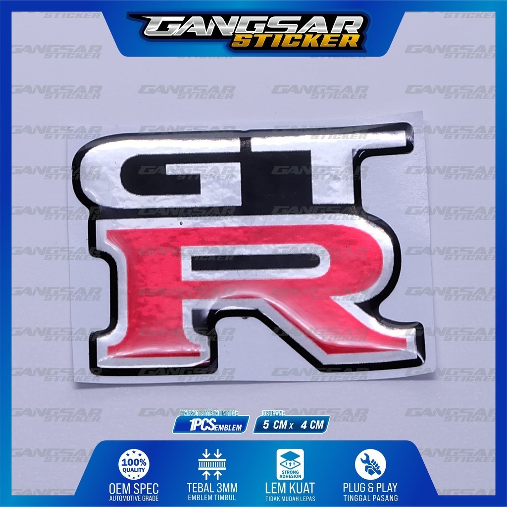 Emblem logo gtr nissan / emblem timbul nissan gtr / sticker gtr / stiker logo nissan gtr / emblem 3d