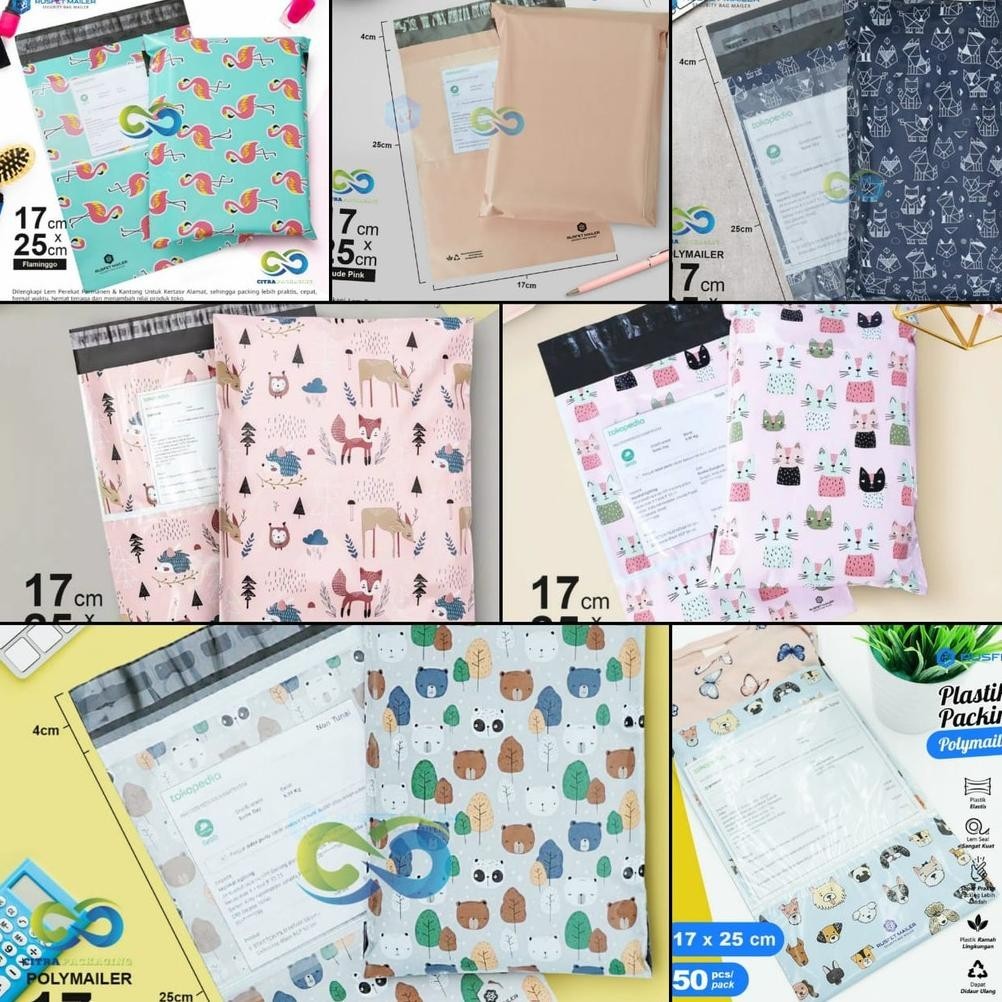 

TIO [ISI 50 LEMBAR] 17 X 25 PLASTIK POLYMAILER PACKING ONLINE SHOP TERLARIS