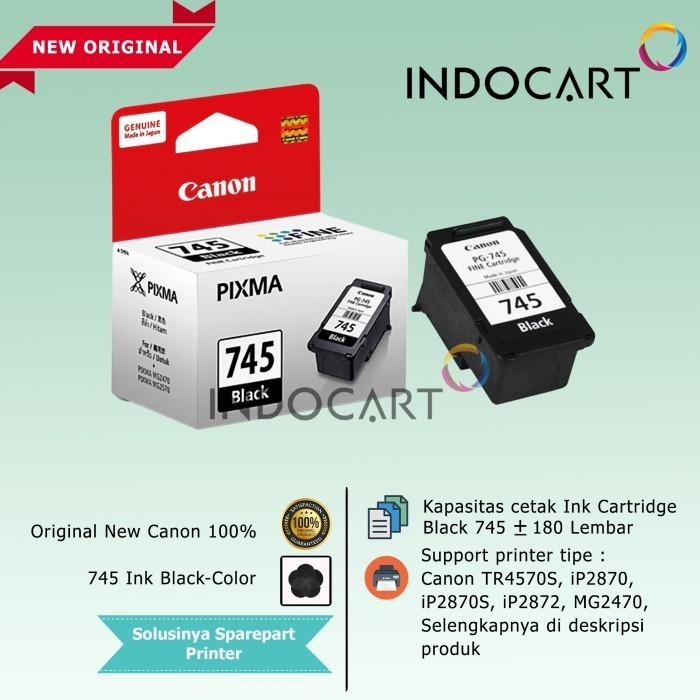 Cartridge Tinta Original Canon Pg745 Cl746 Printer Ip2870 Ip2870S Best