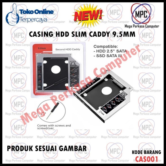 Hardisk Hdd Caddy Laptop Slim 9.5Mm Best