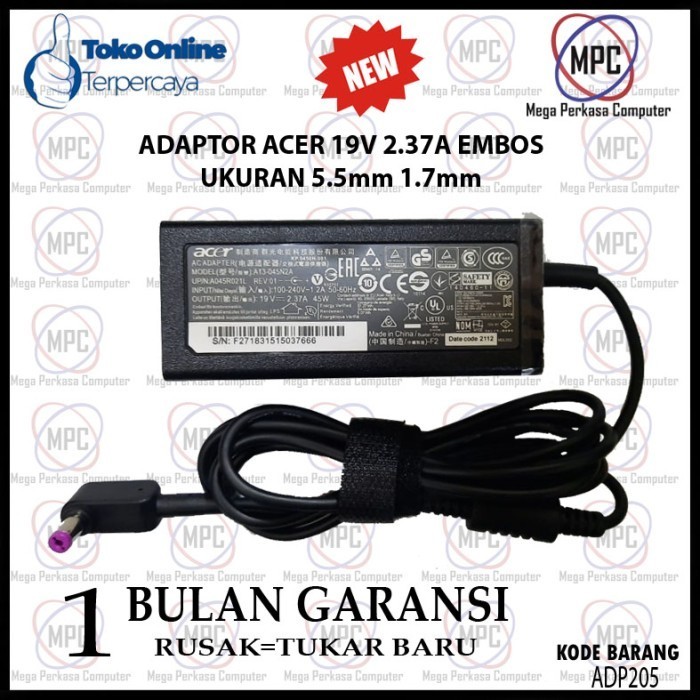 Adaptor Charger Laptop Acer Aspire Es1-512 Es-711 Es-422 Es-573 Es721 Best