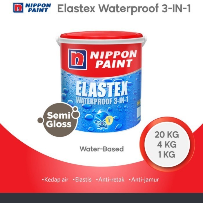 Elastex Waterproof 3In1 (Tinting) -25Kg- Cat Pelapis Anti-Bocor Nippon Best