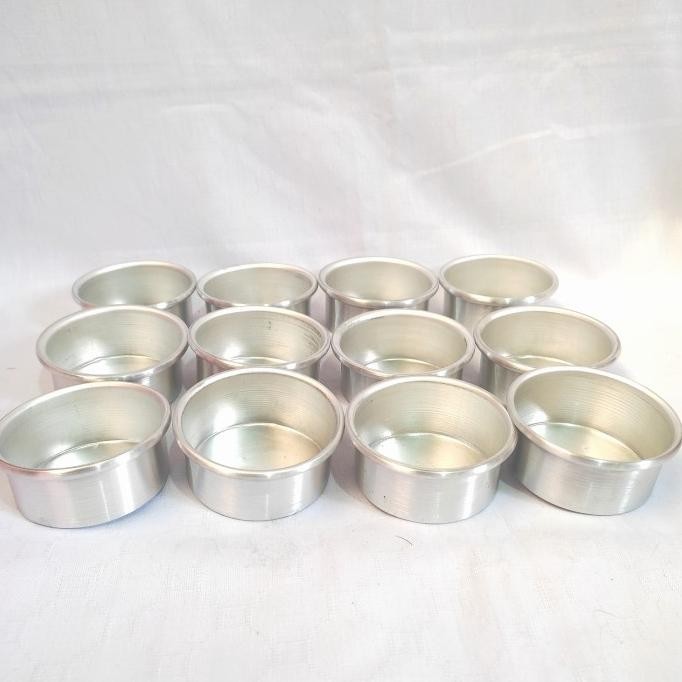 Alumunium Cup/Cetakan Kue Bolu Mini 7X 3 Cm( Isi 12) Original