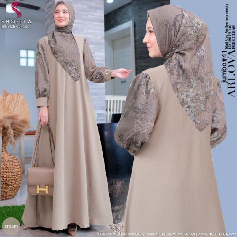 Arlova Set Jilbab LD 120 (Jumbo) by Shofiya Hijab