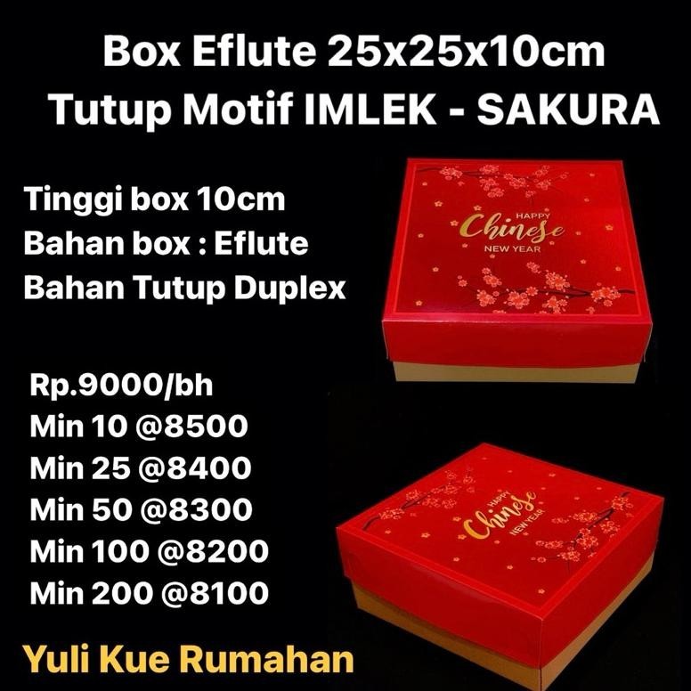 

TRY Box Eflute 25x25x10cm Tutup Motif IMLEK TERLARIS