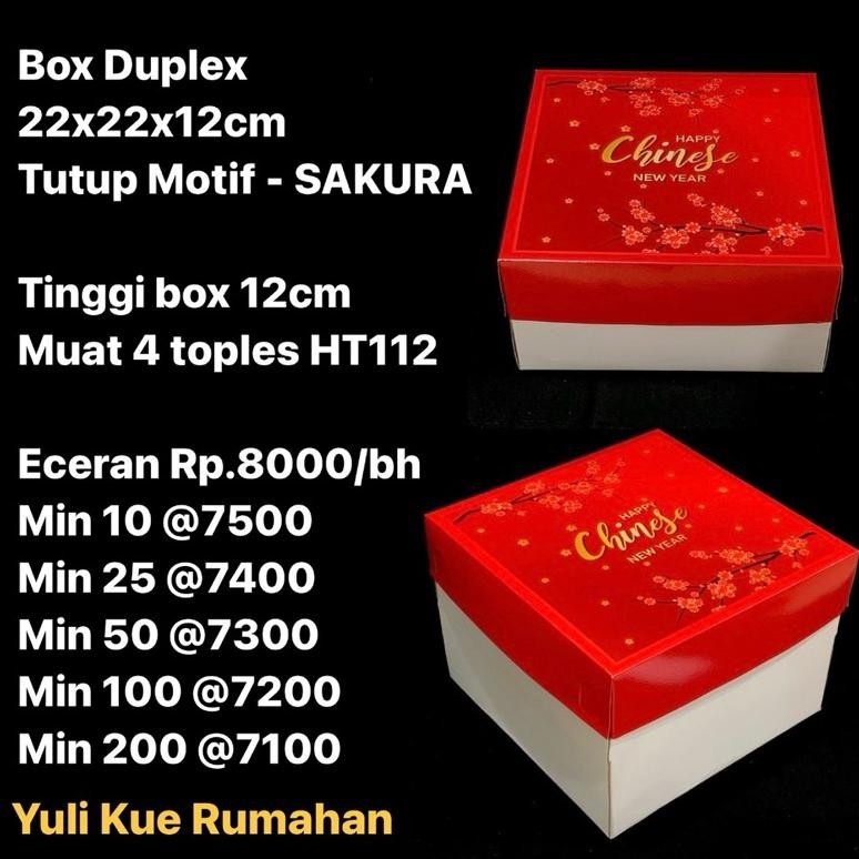 

TRY Box Duplex 22x22x12cm Tutup Motif IMLEK TERLARIS