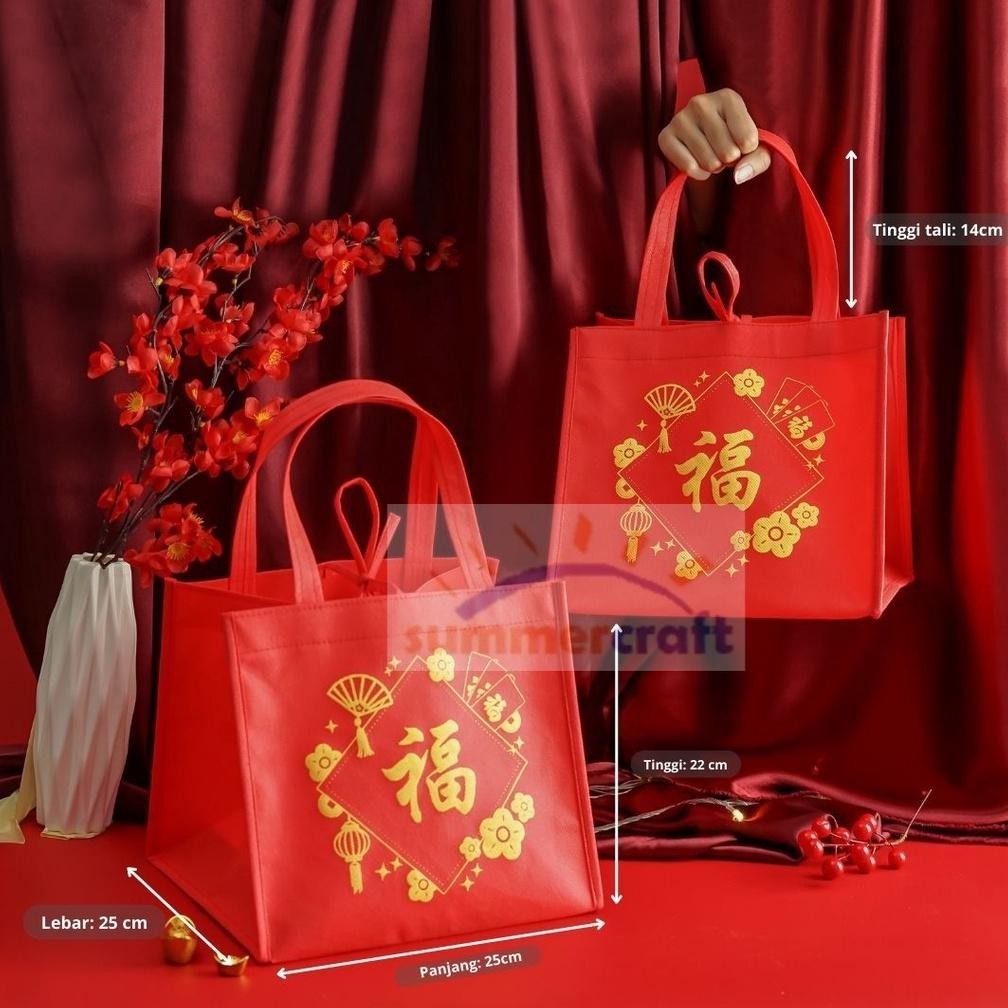 

TRY Tas Furing Hampers | Goodie Bag Sincia Spunbond | Bingkisan Kue Lapis Cny | Sincia Tas TERLARIS
