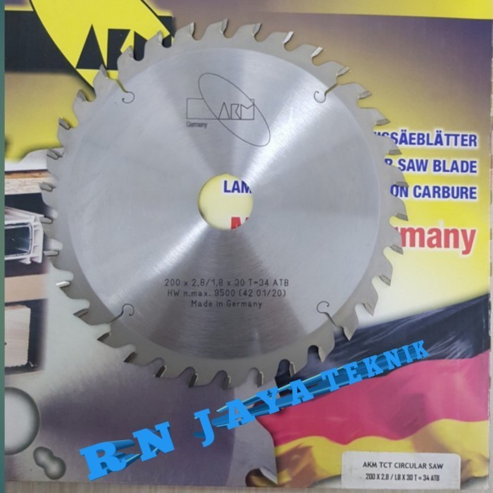 ✨Ori Mata Sircle Mata Gergaji Kayu Akm 8 Inch 34T Akm Circular Saw 8 Diskon