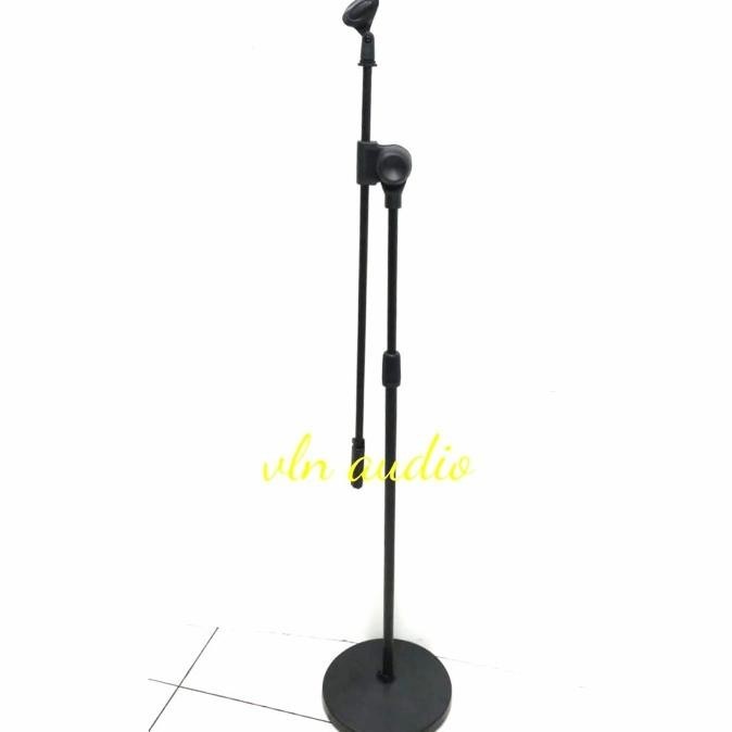 Stand Mic Microphone Kaki Bulat