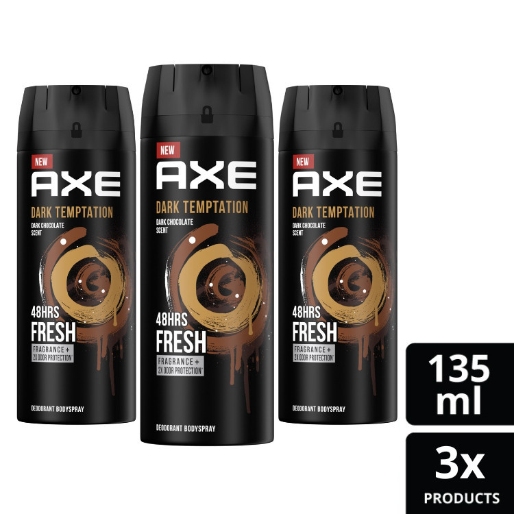 Axe Dark Temptation 135ml Triplepack
