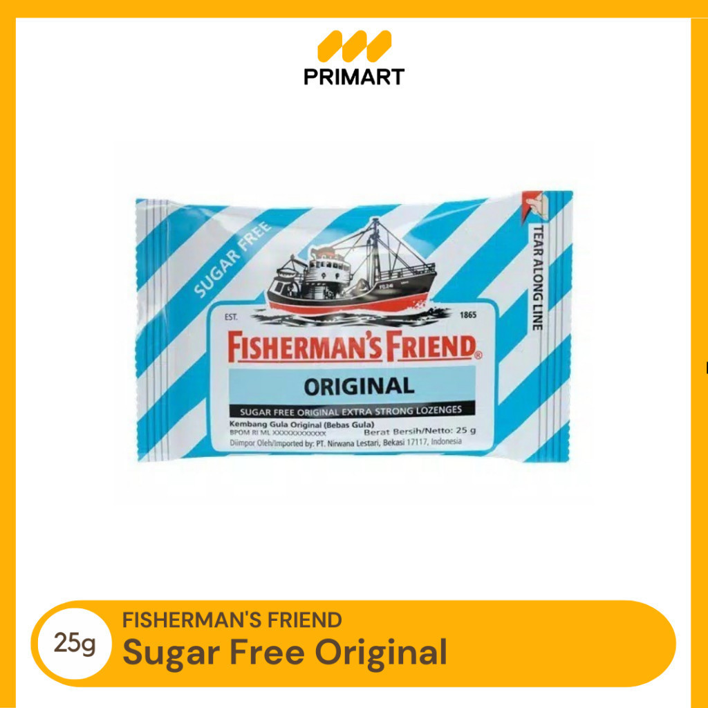 

Fisherman's Sugar Free Original Permen Mint 25 gr