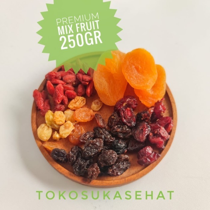 

Mazin - Premium Mix Fruit Organic -250Gr ( Cemilan Buah Kering Dried Fruit )