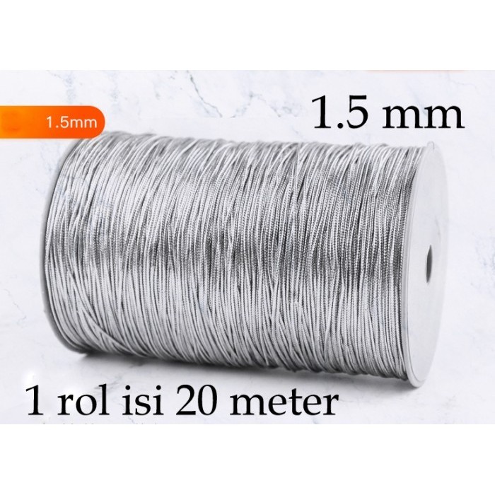

Tali Silver 1.5 mm / Tali Kado Hadiah Souvenir / Tali Tag