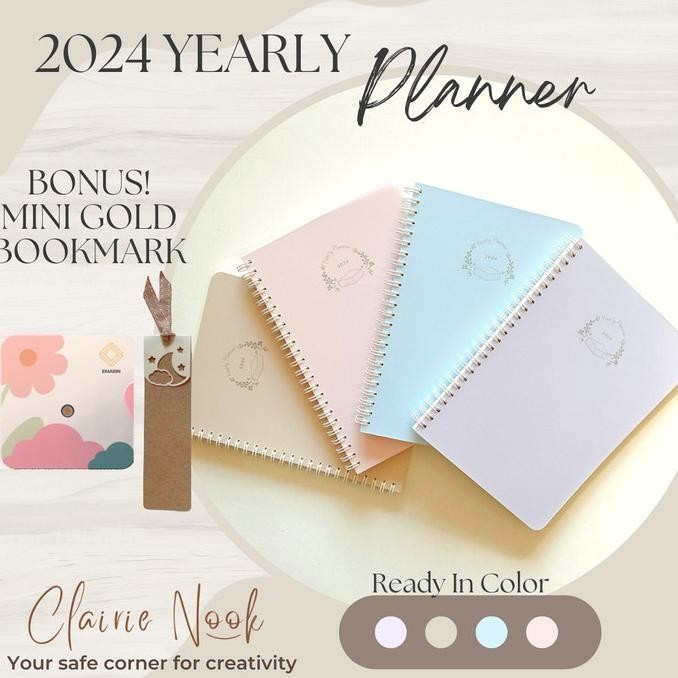 

Clairie Nook Yearly Planner 2024 / Jurnal / Journal / Diary Planner