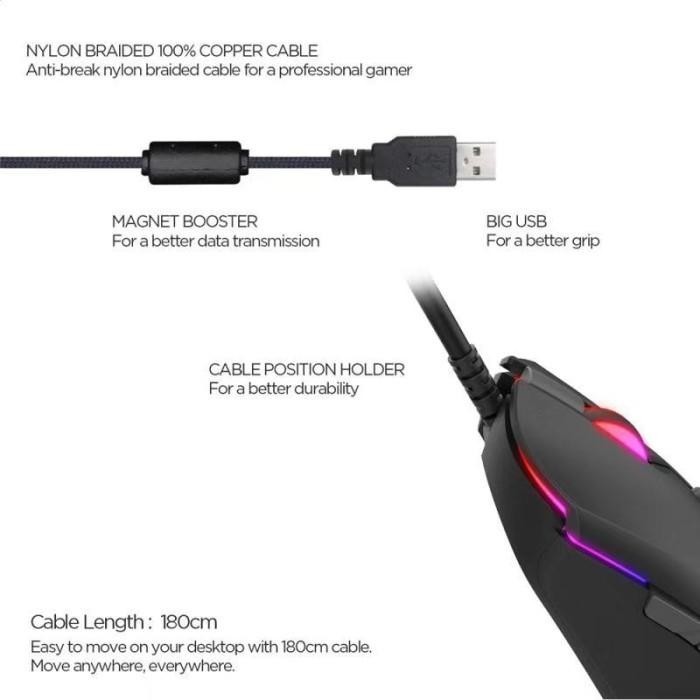 Mouse Gaming Fantech X17 Blake Rgb Usb