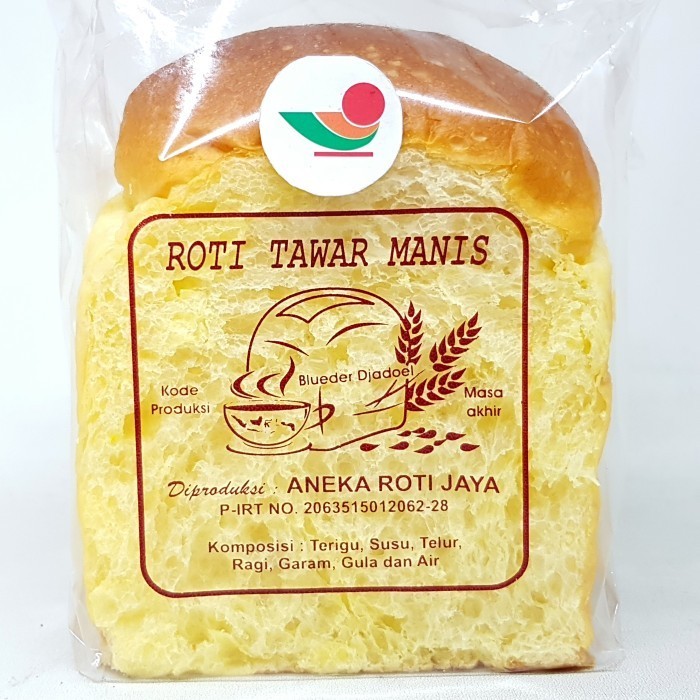 

}}}}}}] ANEKA ROTI JAYA ROTI TAWAR MANIS 120gr BLUDER DJADOEL KUE BASAH