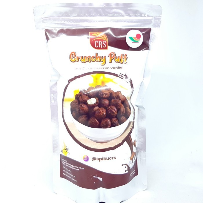 

'+'+'+'+] CRS PREMIUM CRUNCHY PUFF 250gr CAMILAN SUS COKLAT ISI KRIM VANILLA