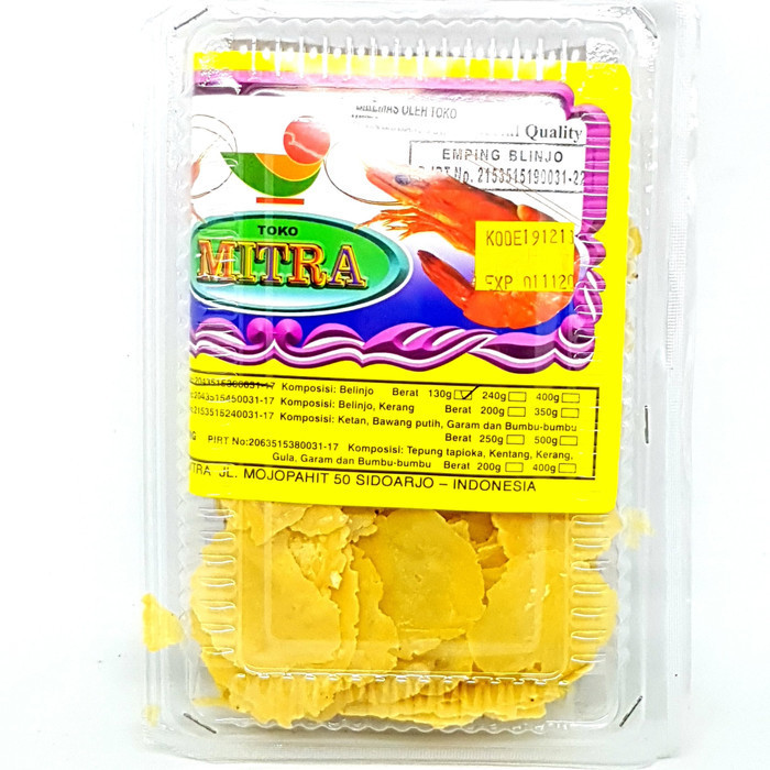 

$$$$] MITRA EMPING BELINJO TAWAR 130gr MELINJO MLINJO OLEH KHAS SIDOARJO