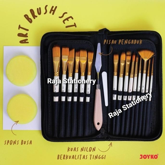 

Joyko Brush FULL Set Scalpel Sponge / Set Kuas Lukis Lengkap BRS-12