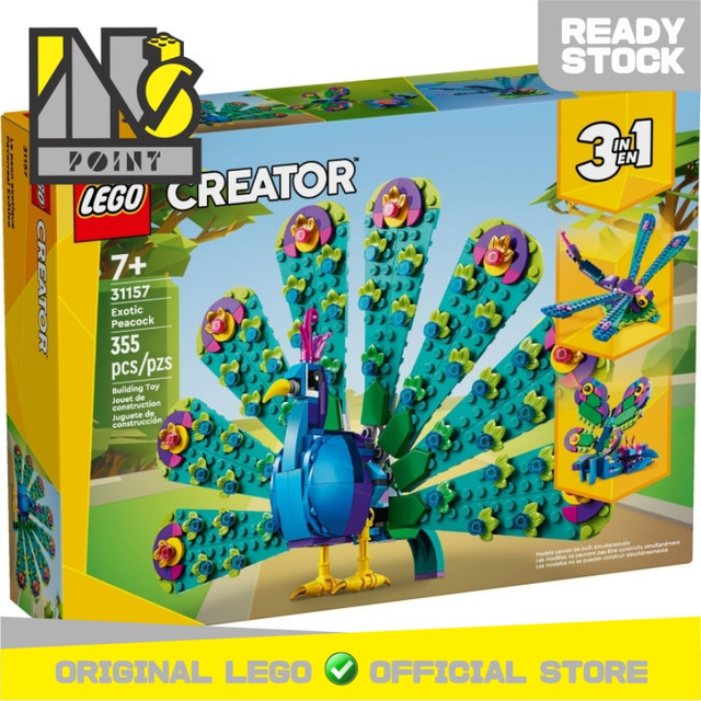 LEGO Creator 31157 Burung Merak Eksotis Mainan Bangunan 355 Keping