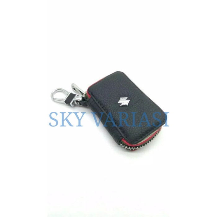 TERBARU GANTUNGAN KUNCI MOBIL DOMPET STNK KULIT WARNA HITAM LOGO SUZUKI ERTIGA MURAH