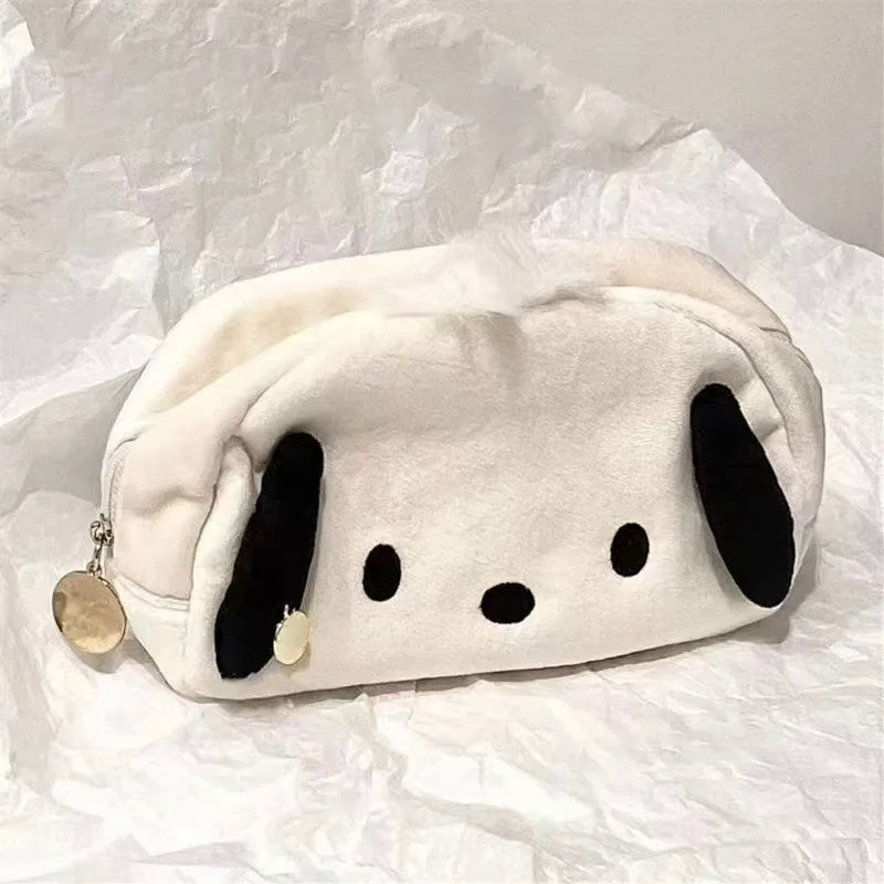

Hello Kitty Pochacco Large Plush Bag Large Capacity Fluffy Simple Cute Kawaii Anime Sanrio Student Female Plush Makeup Bag Toys