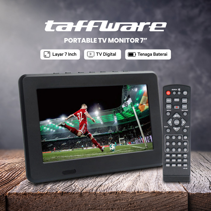 Taffware Portable TV Monitor 7 Inch DVB-T2 - D7 Mini Digital Televisi