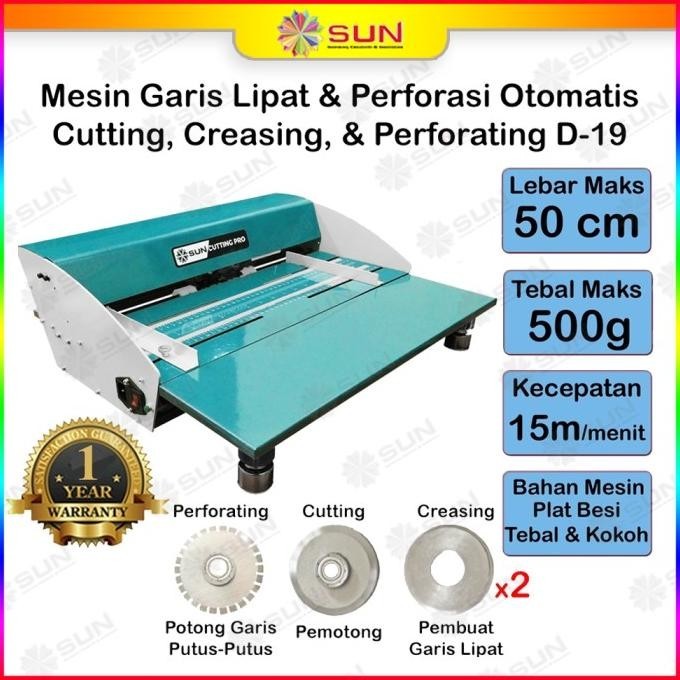 

ELECTRIC CUTTING, CREASING & PERFORATING MACHINE D-19