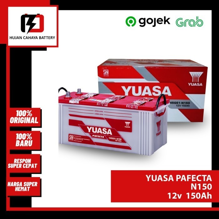 Aki Mobil Yuasa Pafecta N150 / N-150 / N150 - Aki Forklift Gratis Ongkir