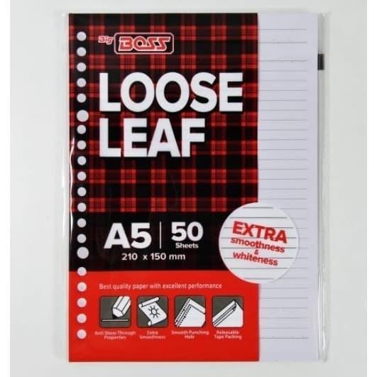 

LOOSE LEAF GARIS BIG BOSS A5 - 50 Lembar