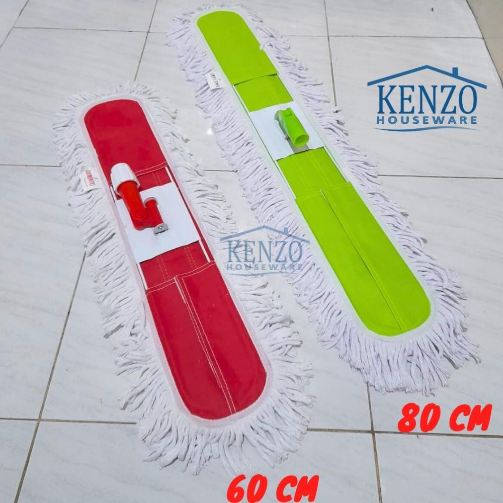 Cuci Gudang Pel Lobi 60 80 Cm Lobby Duster Cutton Mop Pel Panjang Besar Kantor Hotel Rumah Sakit Bis