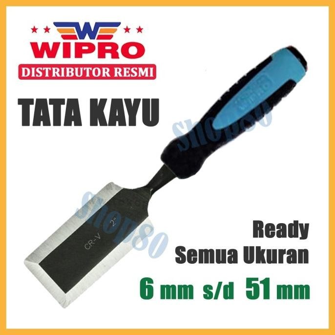 juw Wipro Tatah Pahat Tata Kayu Wood Chisel 6 8 10 12 16 18 25 32 38 51 mm