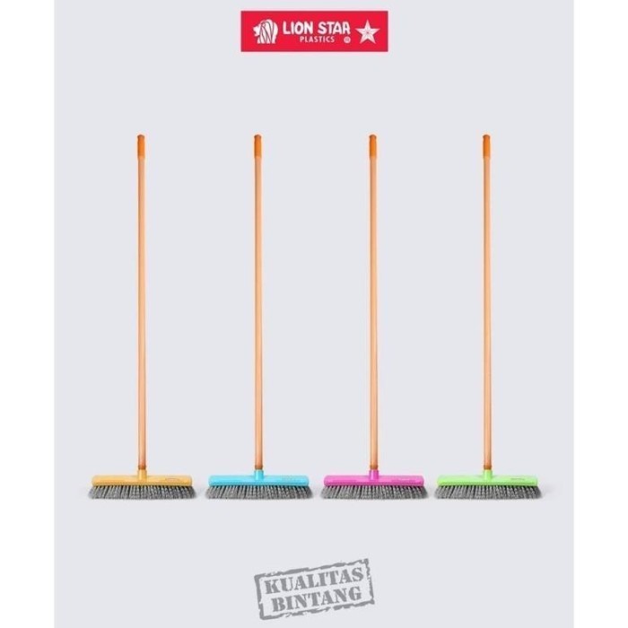 Lion Star - Sikat Lantai Kamar Mandi / Sikat Dorong Gagang Panjang