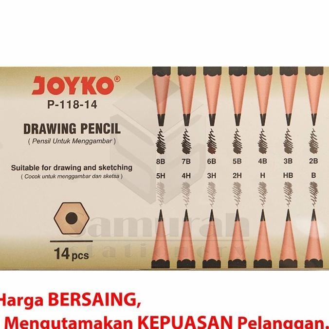 

Special - Drawing Sketch Pencil Joyko P-118-14 / Pensil Gambar Sketsa Set P 118 ,.