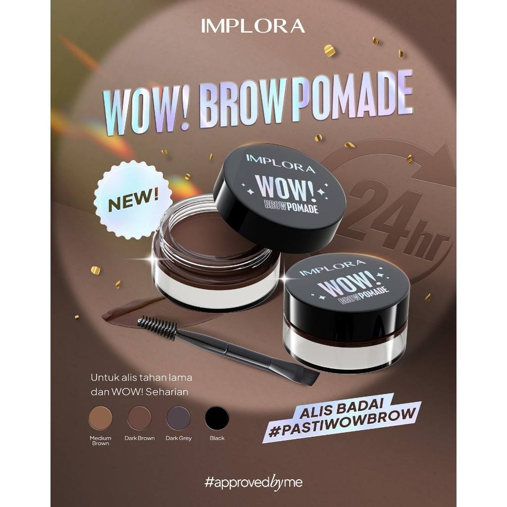 IMPLORA Wow Brow Pomade - Medium Brown | 2.5 gr