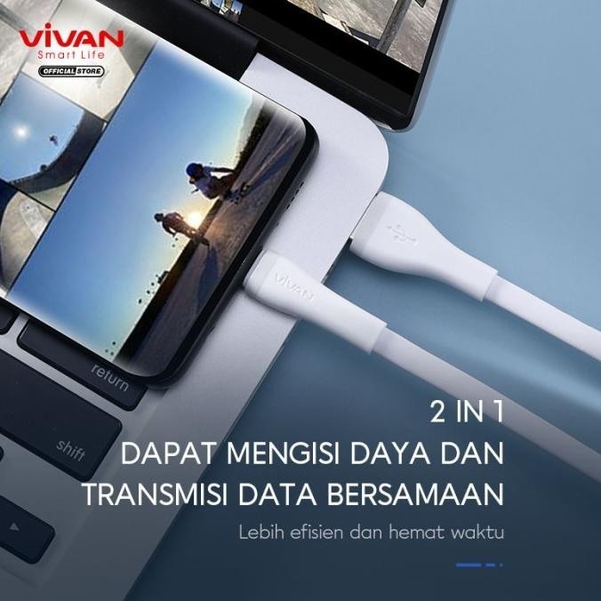 Limited - Kabel Data Micro USB SM 200CM VIVAN Fast Charging 2A Flat Design ,.
