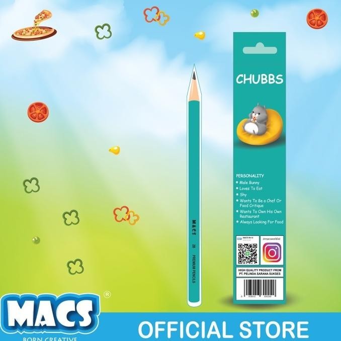 

Baru Macs 2B pensil hitam segitiga - CHUBBS ~
