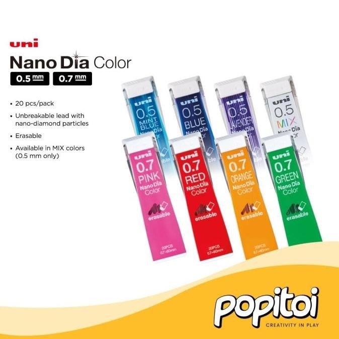 

Baru Uni Nano Dia Color Erasable Lead 0.7 mm Refill !