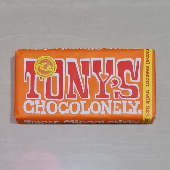 

Tony's Chocolonely Milk Chocolate Caramel and Sea Salt 180 Gram