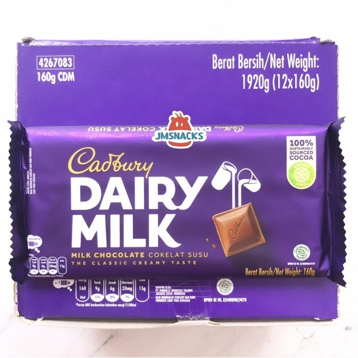 

[PROMO!!] Cadbury Dairy Milk LARGE 1 PAK isi 12 x 160gr - coklat nikma