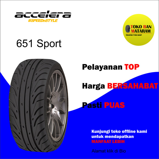 ban mobil accelera 205/45R17 205/45/17 R17 R 17 651 sport semi slick